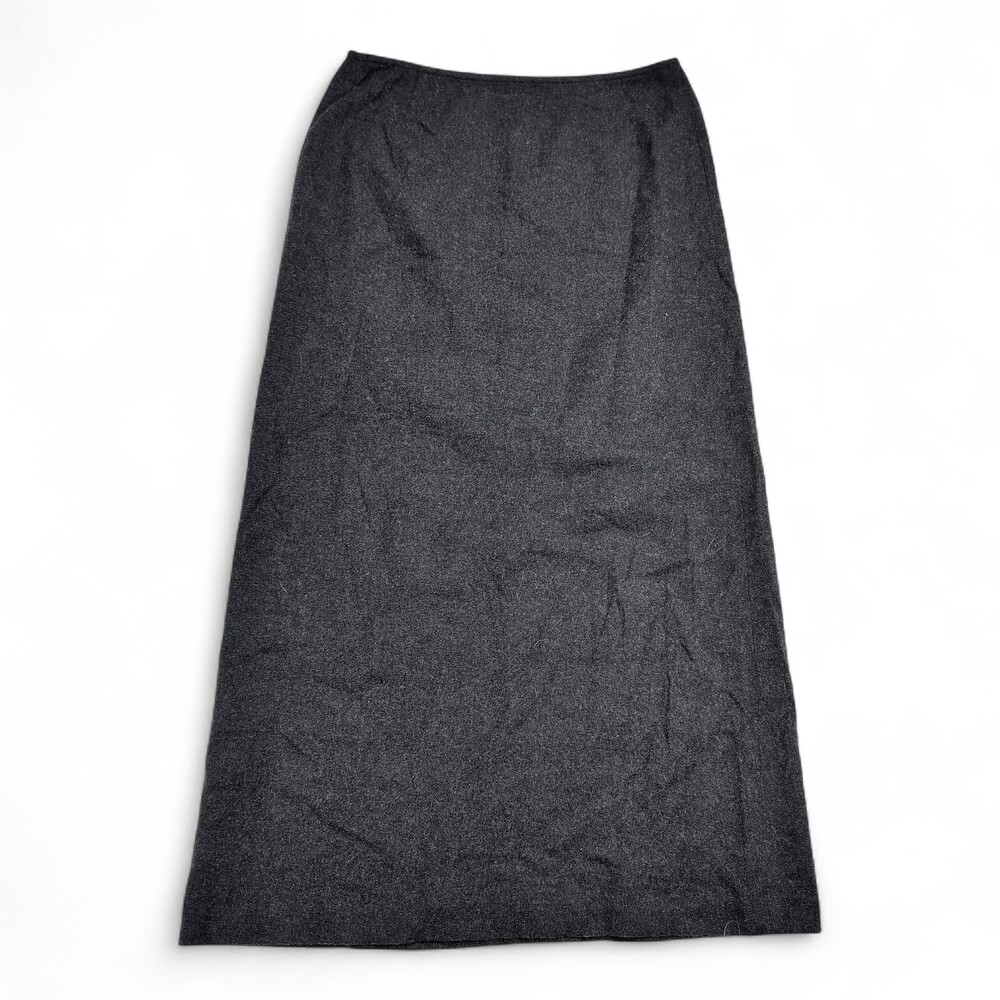 DKNY Wool-Blend Maxi Skirt Size 10 - Charcoal